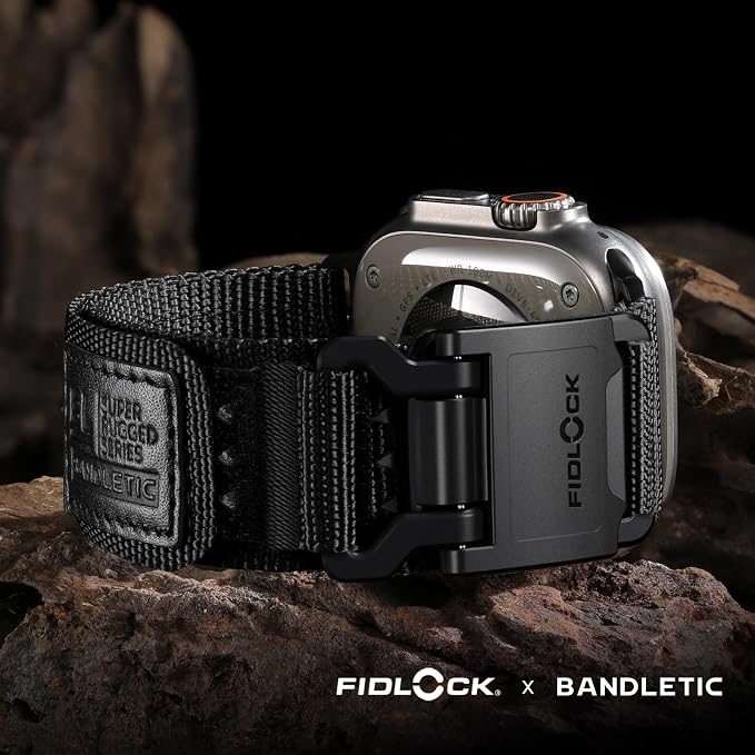 Bandletic Compatible with Apple Watch Bands 49mm 46mm 45mm 44mm for Men - Wide Soft Nylon Sport Strap Replacement with Magnetic Fidlock Hook Buckle for iWatch Series 11 10 9 8 7 6 5 4 Ultra SE 3 2 1