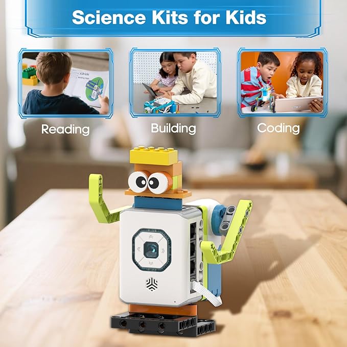 12 in 1 Coding Robot Kit ICBricks for Kids 6+, 240+ Piece Educational AI STEM Remote Building Learn to Code with Hub,Motor,Sensor,APP Control for Girls Boys Gift