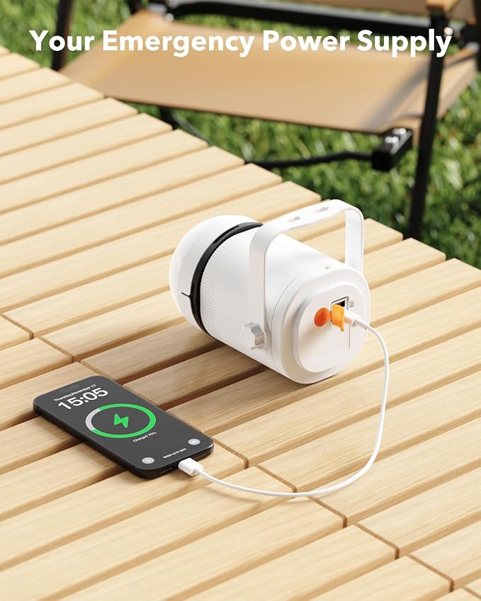Ceiling Fan Light, Portable Battery Gazebo Fan with Remote Control & Fast Charging Cable, Rechargeable Wireless Camping Fan Outside, for Outoor Tent Porch Canopy Pergola RV Travel