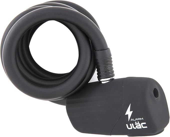 ULAC THE BEE 110dB Alarm Cable Lock, 12mm x 120cm (0.5in x 47in) Braided Steel Cable for Bike, Bicycle, Motorcycle,Scooter