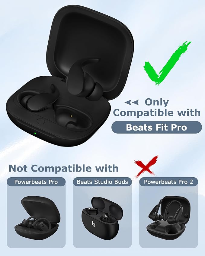 Charging Case Replacement for Beats Fit Pro: 700mAh Wireless Charging Case with Bluetooth Pairing & USB-C Cable