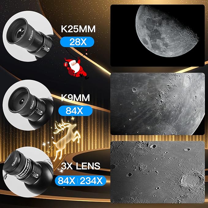 Telescopes for Adults High Powered, 700x90mm AZ Astronomical Professional Refractor Telescope for Beginners Astronomy with Advanced Eyepieces, Cool Astronomy for Christmas, White