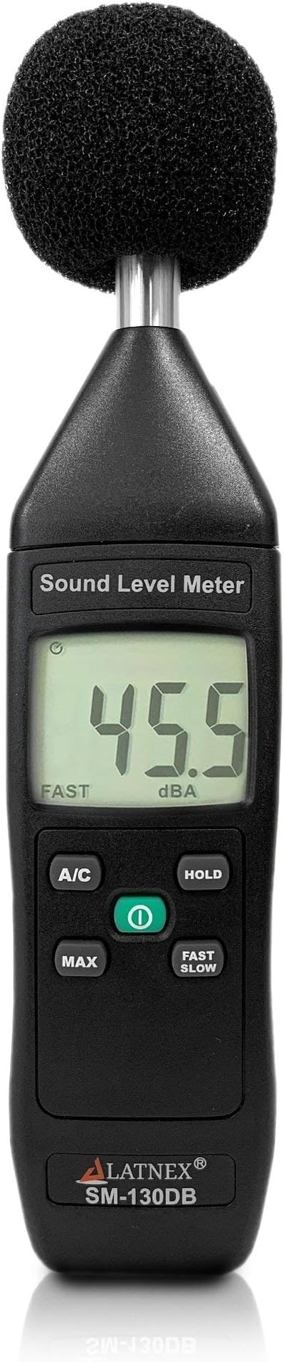 SM-130DB Digital Decibel Meter Reader and Sound Level Meter Type 2 with Calibration Certificate. Measurement Device for Environmental and Mechanical Noise Monitor - Manufacturing, Office, Classroom