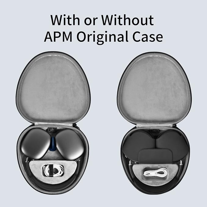 for Apple AirPods Max Case Accessory: WIWU AirPod Max Case with Sleep Mode | Airpod Max Accessories for Apple Headphones | Ultra-Slim Travel Carrying Case | Portable Storage Bag | Fits 1st & 2nd Gen