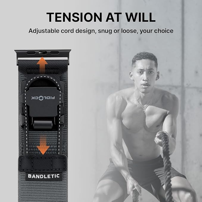 Bandletic Compatible with Apple Watch Series 11 Bands for Men, Adjustable Nylon Strap with Magnetic Fidlock Hook Rope Buckle for iWatch Ultra 3/2/1 49mm, Series 11/10 46mm, 9/8/7 45mm, SE/6/5/4 44mm
