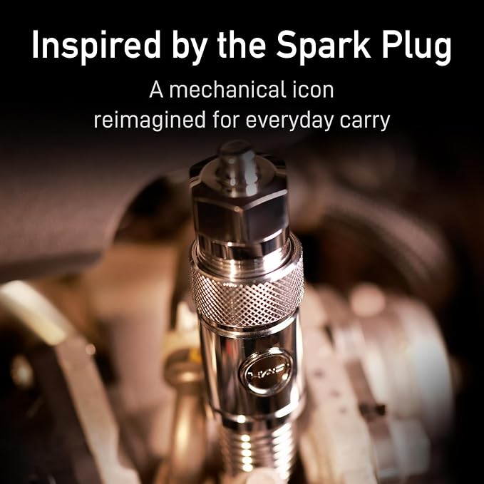 Spark Plug Electric Arc Lighter, Rechargeable Flameless USB-C Metal EDC Gear, Stainless Steel Gift for Men with Gift Box (Silver)