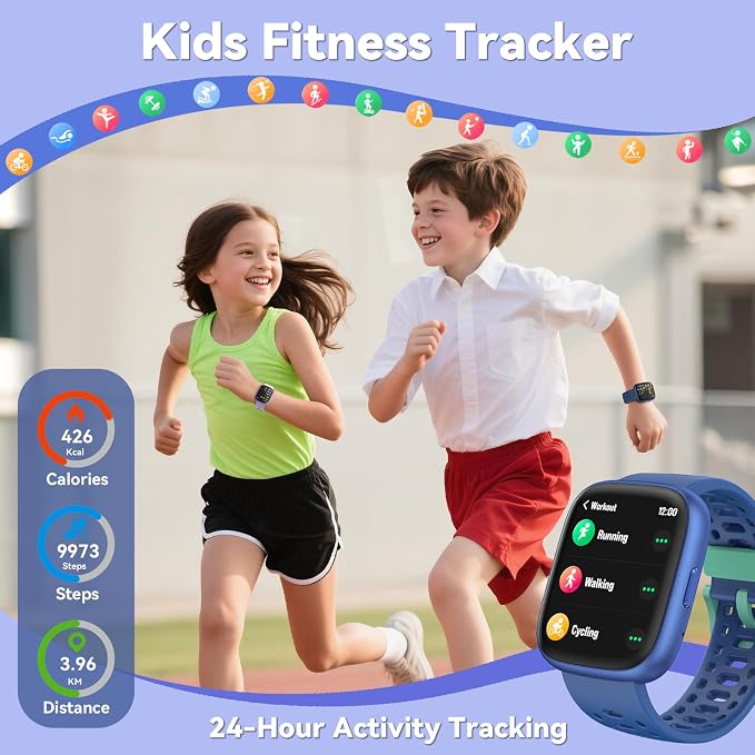 Fitness Tracker Watch, No APP/Phone Required Pedometer Watches Compatible with Apple Find My, Heart Rate, Sleep Monitor Calories Step Counter Stopwatch Waterproof Gifts