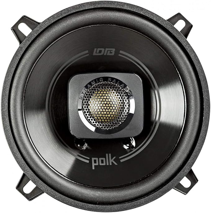 Polk Audio DB522 DB+ Series 5-1/4" Coaxial Speaker for Car Audio & Marine Speakers, 2-Way Boat & Car, 55-22kHz Frequency Response, Polypropylene Woofer Cone & 3/4" Silk Dome Tweeter, Easy Installation