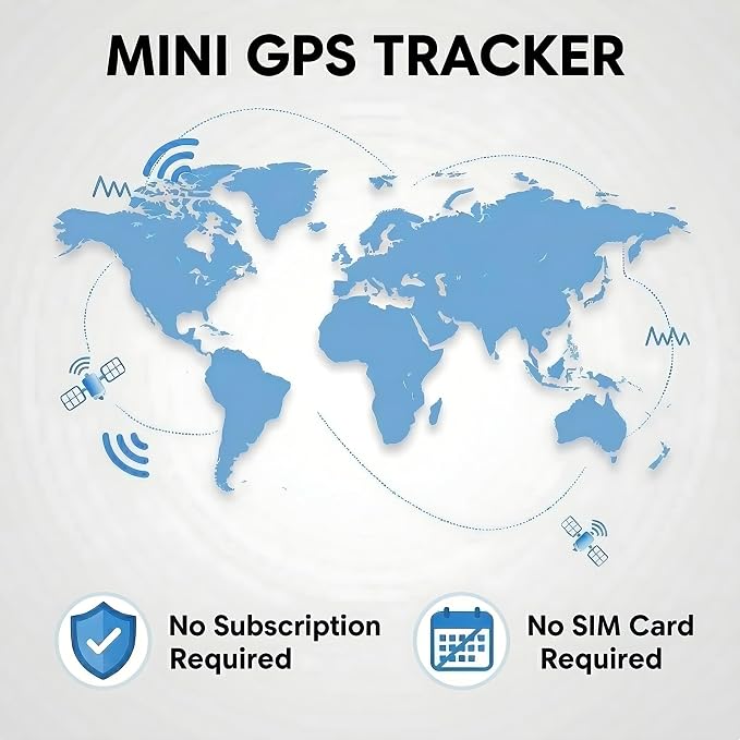 2 Pack GPS Tracker for Vehicles with Magnetic Case(iOS Only)Global Tracking | Work with Apple Find My Waterproof Real-Time Location Hidden Car Device Bluetooth Finder No Fee or Subscription Required