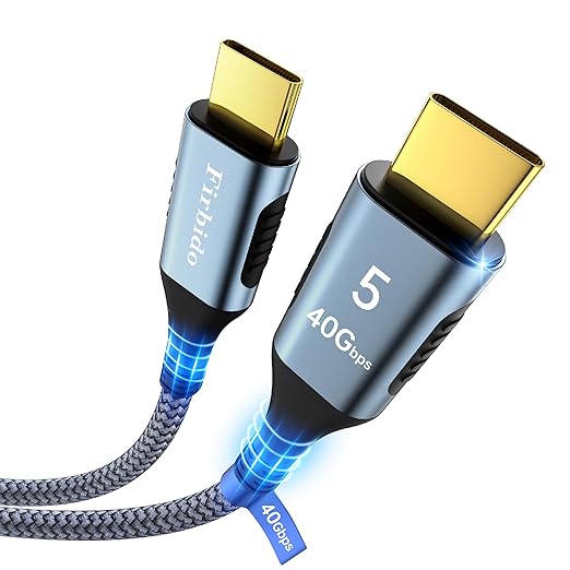 10FT for Thunderbolt 5 Cable, High Speed 40Gbps, PD 240W, 8K@60Hz, 4K@144Hz, USB4 V2 Cable, USB C Display Cable for Thunderbolt 4, Mac mini M4, iPhone 17, Razer Blade, ACASIS SSD