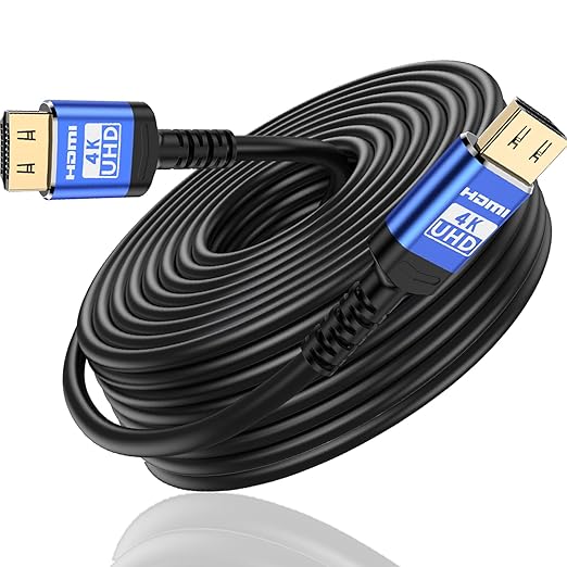 18Gbps 30 ft hdmi Cable with Gripping Connectors,4k Ultra high Speed Ethernet 2.0 Flexible Cord Support 4K@60Hz 4:4:4 HDR,HDCP2.2,ARC,3D and CEC for HDTV/PS4/3/Xbox/Monitor/Projector ect