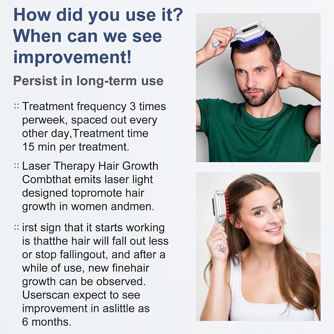 Laser Therapy Hair Growth Comb,red light therapy for hair growth (Pink1) | FDA Cleared laser comb for hair growth,Electric Scalp Massager,promote hair growth in women and men,Wavelength 650nm±10nm