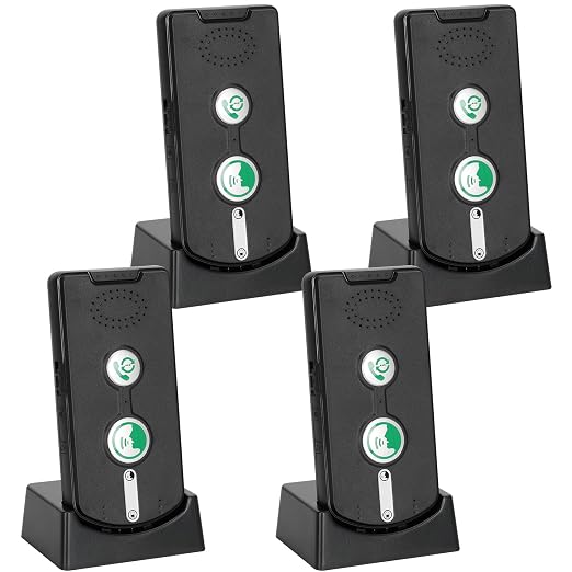 2 Way Intercoms Wireless for Home Office, with 5 Level Volume, Home Voice Bidirectional Caller Home, Portable Wireless Intercom System, with Charging Base, Elderly & Kids Room Communication