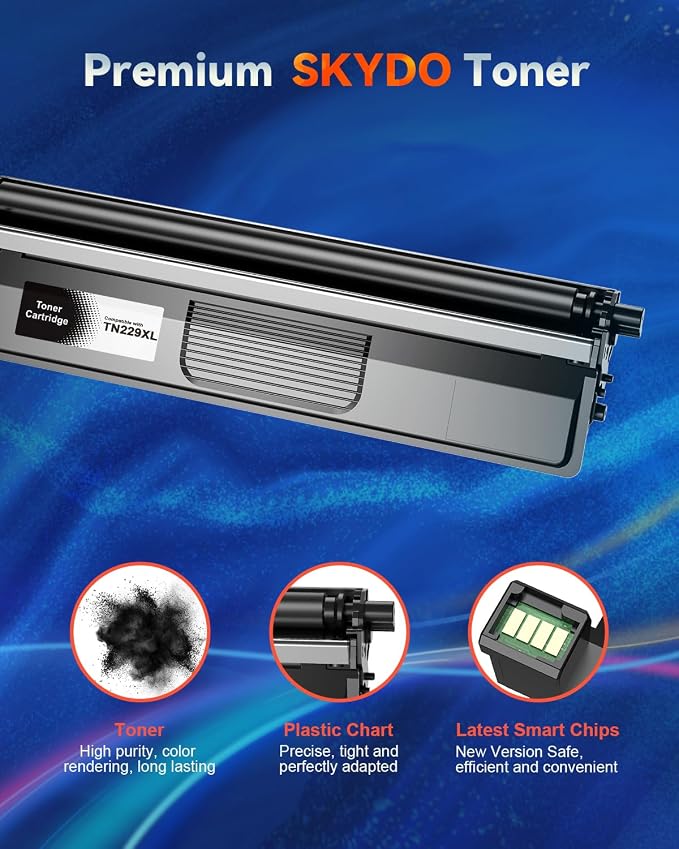 Skydo TN229XL Compatible Toner Cartridges Replacement for Brother TN229 TN229XL TN-229XL TN229 XL Work for MFC-L3780CDW MFC-L3720CDW HL-L3280CDW HL-L3220CDW HL-L3300CDW (Black,1 Pack)