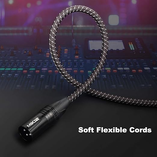6ft XLR Cables Braided 10 Packs Premium XLR Microphone Cable Male to Female Patch Cable 6 Feet