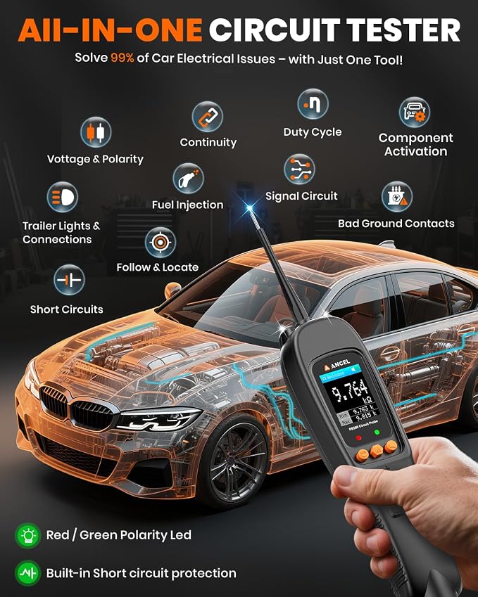 ANCEL AD310 Universal OBD II Scanner + ANCEL PB500 Automotive Power Circuit Probe Tester Kit