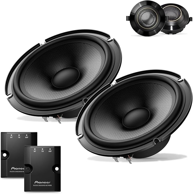 Pioneer Z-Series TS-Z65C 6.5” 2-Way Speakers (Pair) – 300W Max, Crisp Highs + Clear Vocals, Audiophile Upgrade, Add an Amplifier for Optimal Performance