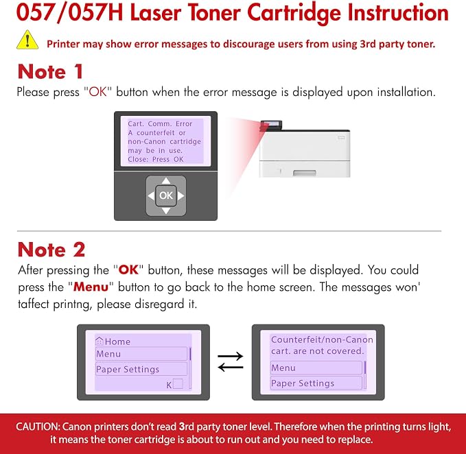 057 Toner Cartridge Black 2-Pack Replacement for Canon 057 057H CRG-057 MF445dw MF455dw Toner Cartridge for ImageCLASS MF445dw MF448dw LBP226dw LBP227dw LBP228dw MF449dw MF445 MF440 MF450 Printer Ink
