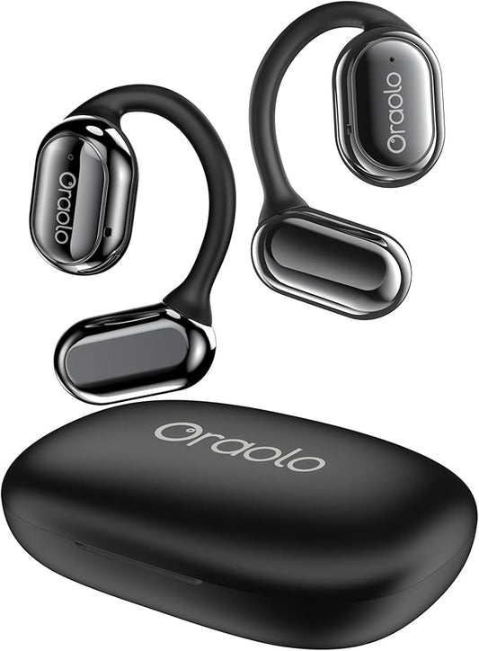BUGANI OE03 Open Ear Headphones, Bluetooth 5.3 Wireless Headphones, Open Ear Earbuds with Immersive Stereo Sound, Clear Talk, 30H Playtime, Waterproof Sport Earbuds for Running, Black