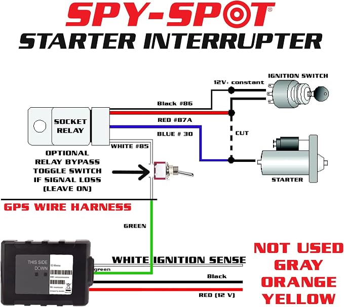 Spy Spot GV53MG 4G LTE GPS Vehicle Tracker with Remote Starter Disable Kill Switch, Real-Time Tracking & Geo-Fence Alerts, 6-Month History, US CA MX Coverage, SIM Included, Subscription Required