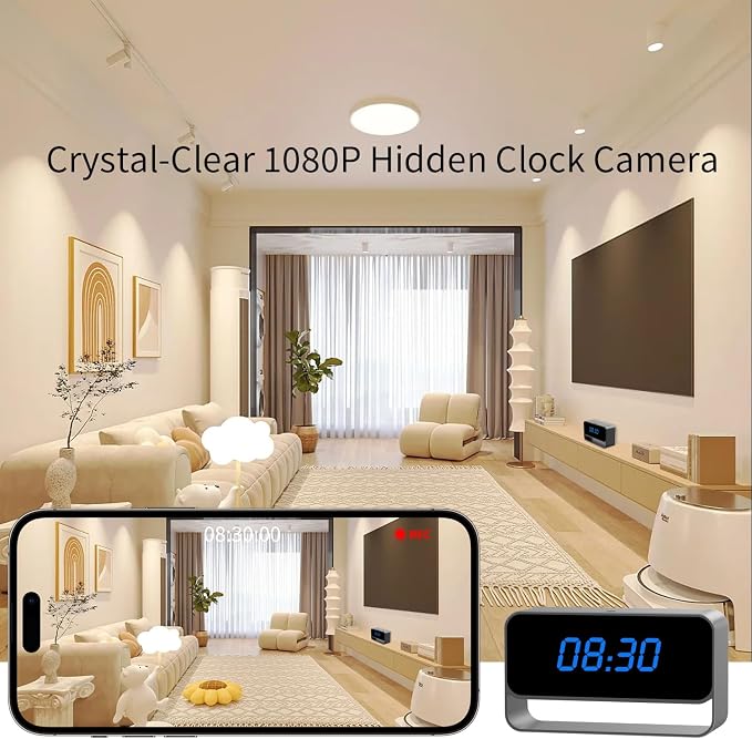 Wirelee Security Camera - Full HD 1080P - WiFi Nanny Cam - Stronger Night Vision - Local/Cloud Storage