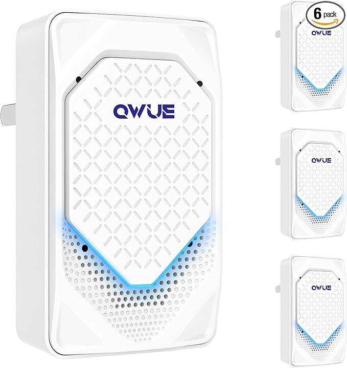 6Pack Air Ionizer Plug In, Filterless Home Negative Air Purifier, Quiet Air Freshener Portable Cleaner for Odors Smoke Dust, Air Purifiers for Home Office, Bedroom, Bathroom (4Pack_BL)
