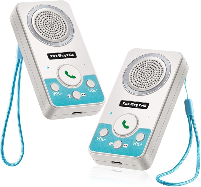 Intercoms Wireless for Home, 2 Way Audio Hands-Free Long Range Wireless Intercom System, 4 Ringtones 8 Volume Levels, Up to 10 Days Standby Intercom Syetem for House, Office, Classroom, White