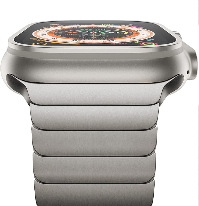 NewWays Titanium & Stainless Steel Link Bracelet for Apple Watch Band Ultra 3 2 1 Band 49mm Series11 10 46mm 42mm 45mm 44mm 41mm 40mm 38mm Series 3-11