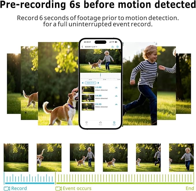 SOIADV Window Camera for Home Security 3Pack, Wireless Security Camera System with Battery Powered, Indoor Camera with 4MP QHD, Motion Detection, Smart AI Color Night Vision, 2.4G&5GHz