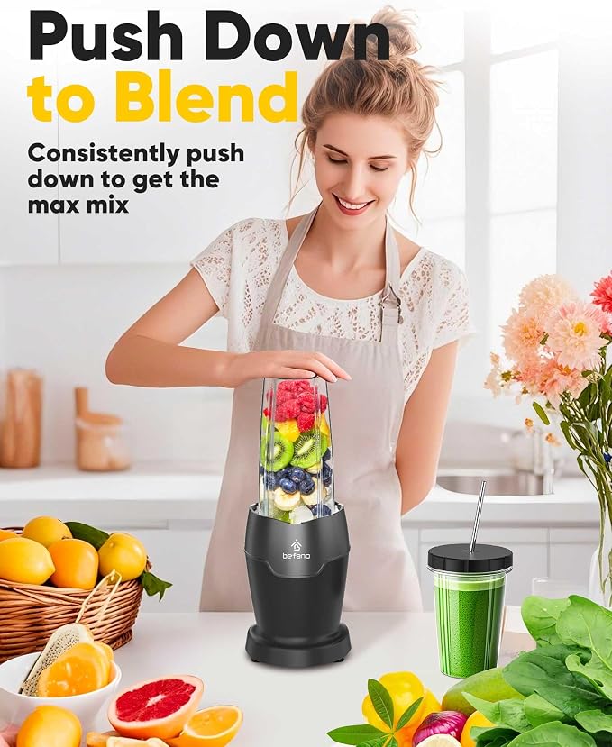 Blender for Smoothies,1200W High-Power Blenders for Kitchen,11 Pcs Smoothie Maker Set with 18oz and 24oz Travel Cups,Ice Crushing, Shakes & Grinding, Ready in 60 Seconds for Home & On-the-Go