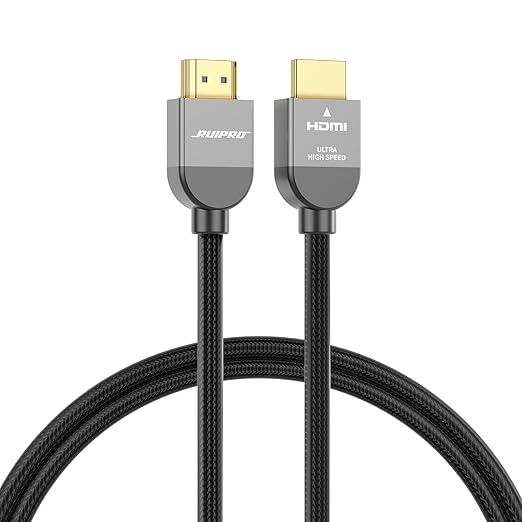 RUIPRO 8K HDMI Ultra High Speed Certified Cable 6 Feet 48Gbps 8K60Hz 4K120Hz Dynamic HDR eARC HDCP2.2/2.3 for RTX4080/4090/3080/3090, Xbox S/X, PS5/4, AVR, Projector, LG/Samsung/Sony TV