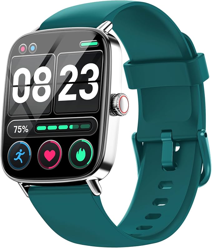Smart Watch for Men Women, 1.85" HD Smartwatch Compatible iPhone/Samsung/Android (Answer/Make Calls), 100+ Sport Modes Fitness Tracker with Heart Rate/Sleep/SpO2 Monitor, IP68 Waterproof
