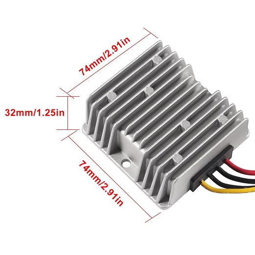 DC Voltage Reducer Converter DC 8V-40V to 12V 6A Automatic Step Down Up Voltage Regulator Power Converter Waterproof Module Transformer for Golf Cart Club Car