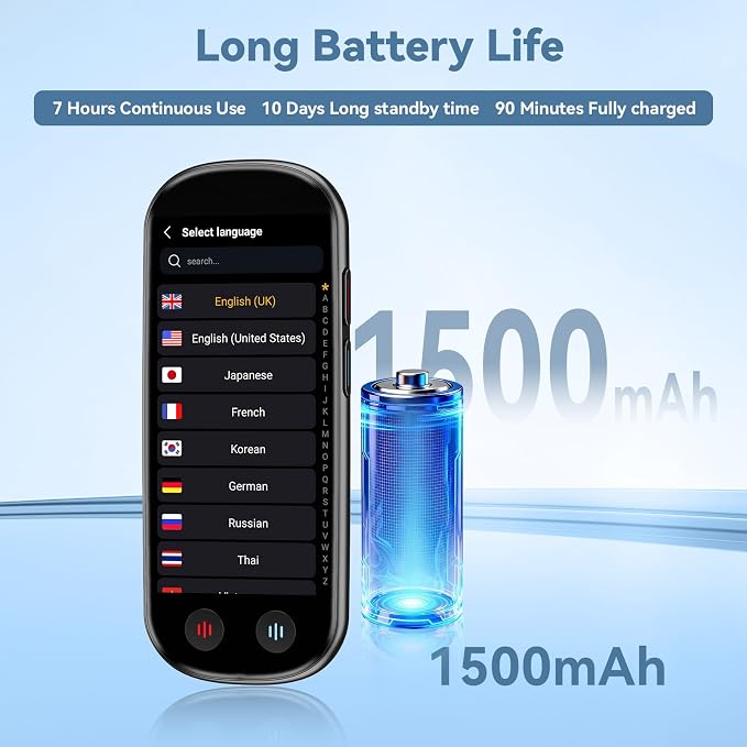 Language Translator Device, Upgraded AI Translator with ChatGPT, 2026 Instant Two Way Translator Support 150 Languages, Offline Recording Photo Voice Translation Device for Business Travel Learning