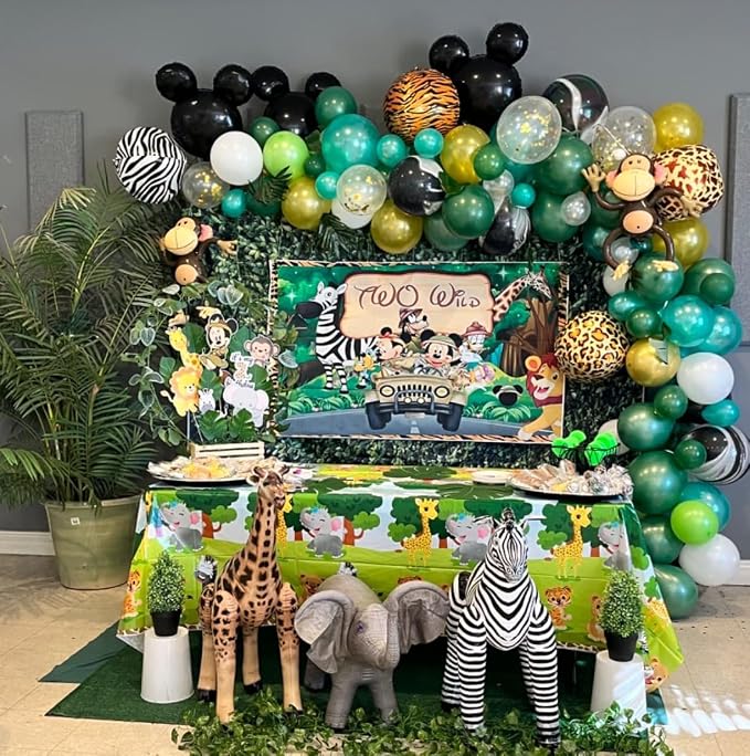 3-in-1 Electric Balloon Pump with Green and White Balloons, 3-in-1 Electric Balloon Pump, Portable Electric Air Pump for All Balloons Inflatables Dual Nozzle Balloon Blower Machine