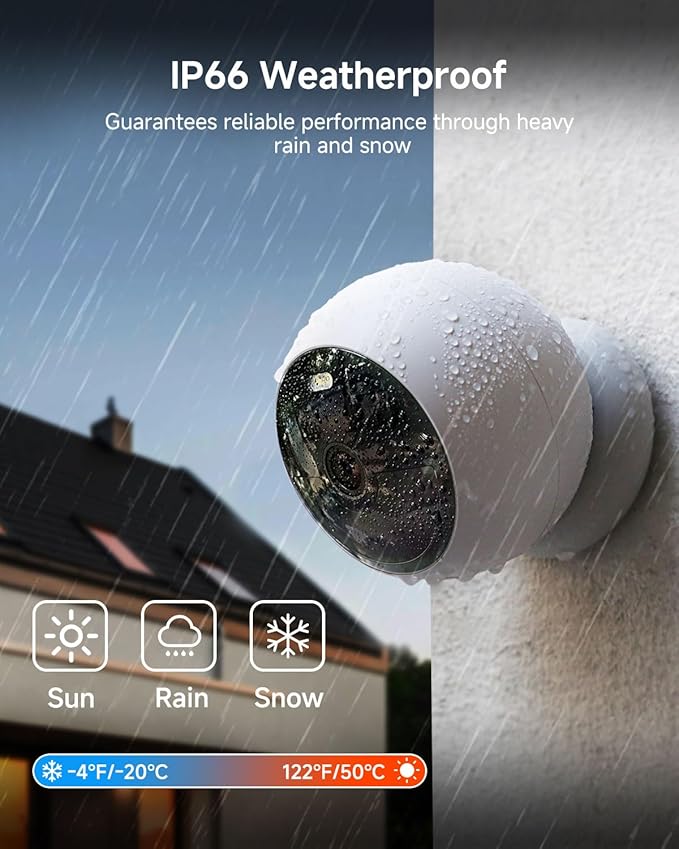 Noorio Security Camera Wireless Outdoor, Magnetic Cameras for Home Security 1080P, Battery Powered WiFi Indoor Camera, AI Motion Detection, Color Night Vision, 2-Way Talk, B200