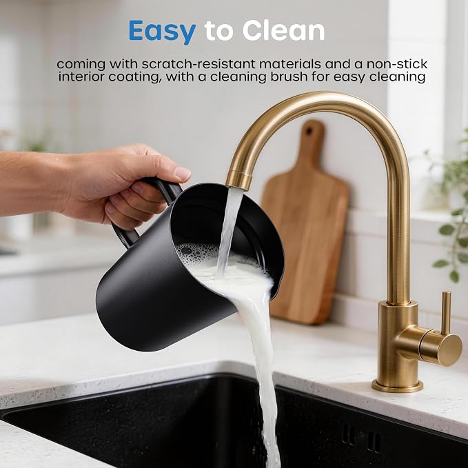 ECOWELL Automatic Milk Frother and Steamer, 4 in 1 Electric Coffee Milk Foamer Frother, Hot Chocolate Maker, Warm and Cold Foam for Coffee Latte, Macchiato, Cappuccinos, 8.1oz/240ml