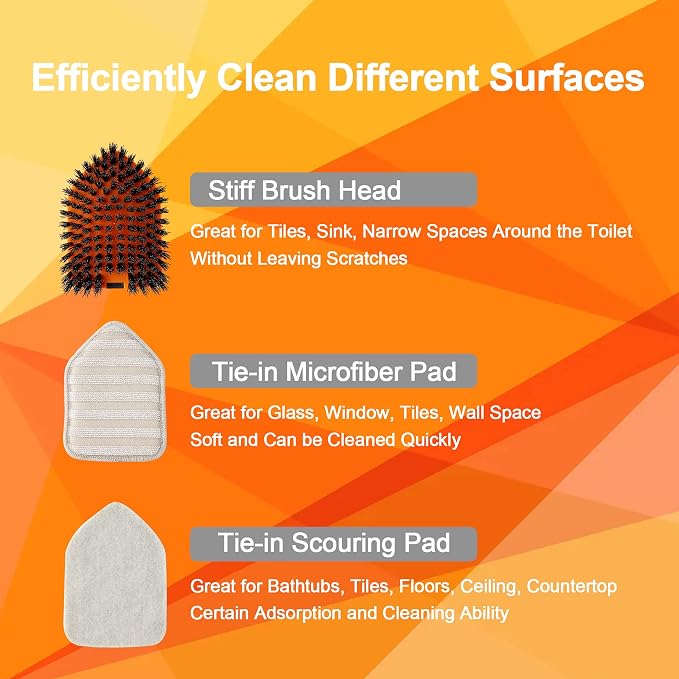 CLEANHOME Scrub Brush with 56” Long Handle, Multifunctional Tile and Tub Scrubber for Shower,Kitchen, Car Cleaning