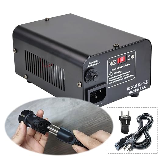 Yinleader 500W 110/120V to 220/240V Voltage Converter Transformer Step Up/Down Converter 110V to 220V, 220V to 110V with US Power Cord and US to EU Adapter