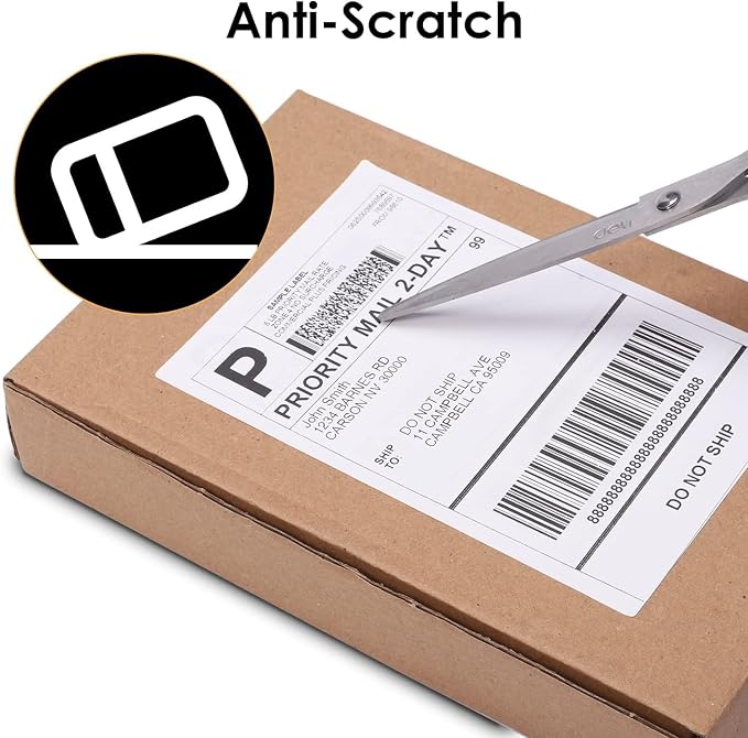 Bluetooth Thermal Shipping Label Printer - D450BT Thermal Label Printer 4x6 for Small Business&1000Pcs 4x6 Roll Labels,Compatible with iPhone, Android, iPad, Windows, Mac, USPS, Amazon, Tiktok