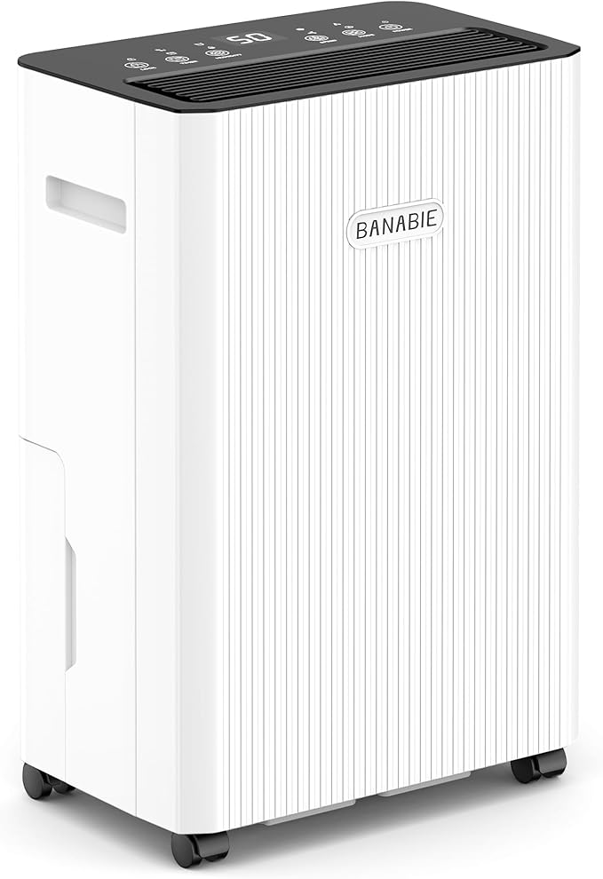 2500 Sq. Ft. Dehumidifier for Basement, 32 Pint Dehumidifiers for Home with Drain Hose, Smart Humidity Control Humidistat, Ultra-Quiet 32dB Moisture Control with 24H Timer for Bathroom, Bedroom & RV