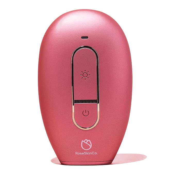 RoseSkinCo Lumi IPL Laser Hair Removal Device, At Home Permanent Hair Reduction on Face, Bikini, Legs, Arms, Underarms, Safe & Gentle Intense Pulsed Light Handheld Device, Rose/Gold