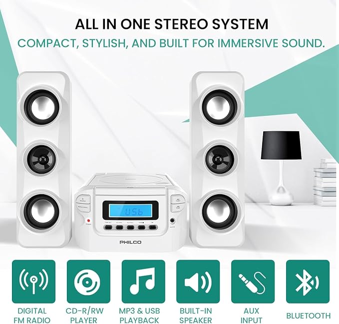 Philco Stereo System (White)