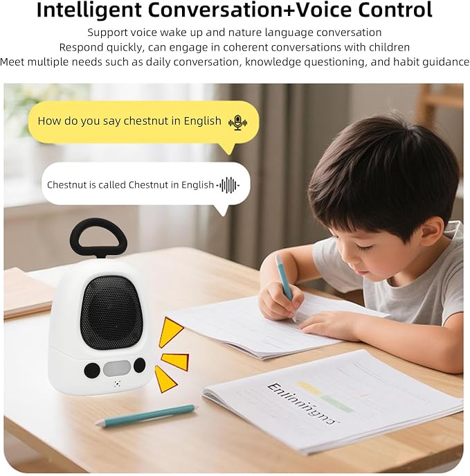 Sanpyl AI Desk Robot Companion, WiFi 2.4G Voice Control Learning Assistant Answering Questions Chatting Interactive AI Robot Pet
