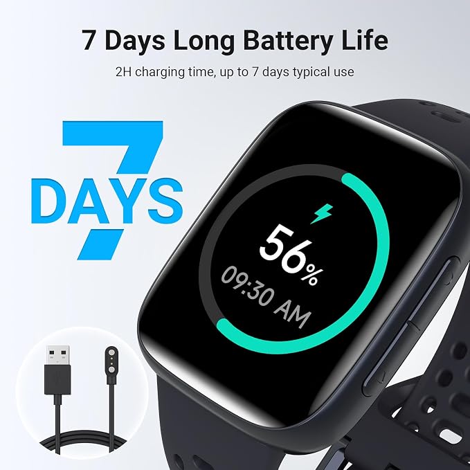 Smart Watches for Men Android iPhone (2 Bands), [1.85" AMOLED Screen] Smartwatch Fitness Tracker 3ATM Waterproof with Bluetooth Calls, AI Voice, Heart Rate/SpO2/Sleep Monitor, 7 Days Battery