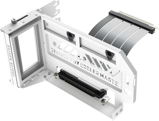 Cooler Master Vertical GPU Card Holder Gen5 with PCIe 5.0 x16 Riser Cable, Adjustable Graphics Card Holder for E-ATX, ATX & Micro-ATX Cases, Supports Triple-Slot GPUs, White