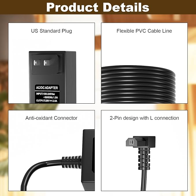 KDDY008M Power Adapter Compatible with Kaidi Replace ZBHWX-A290020A W52RA73-290018 HXY-270V2220A KDDY001 KDDY008 KDDY008F Recliner Sofa Lift Chairs Power Supply Cord Charger