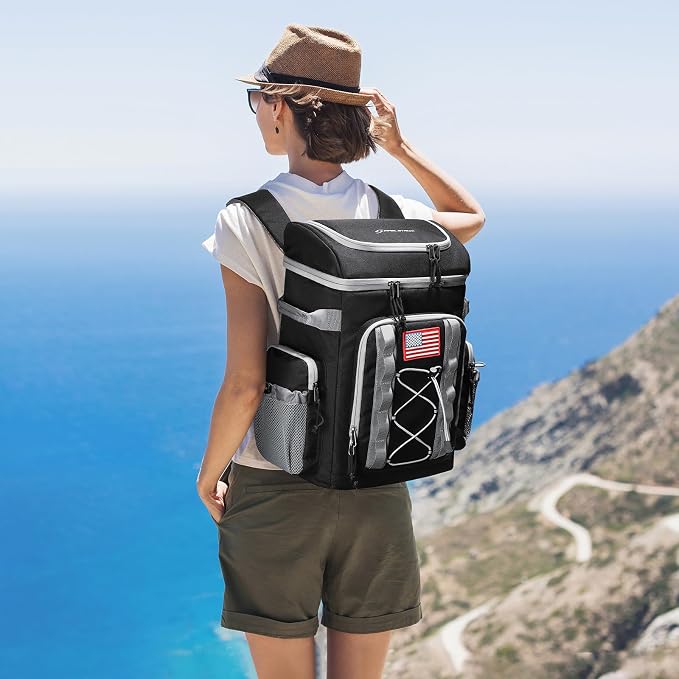 Maelstrom Backpack Cooler,Soft Lightweight Leakproof Cooler Backpack,Men Women 35/50 Can Insulated Cooler Bag,Keeps Hot/Cold for Up to 16 Hours,Perfect for Camping, Beach