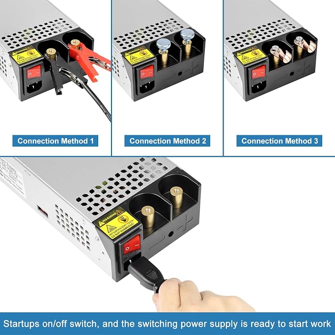 inShareplus 12V 720W New Version AC to DC Converter, 120V to 12V Power Supply, Switching Transformer for RV, LED Strips, Car Stereos, LCD Monitors, Computer Projects