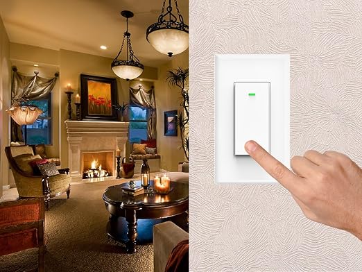 Smart light switch, Compatible with Alexa, Compatible with Google Assistant, No Hub Required, Smart Home WiFi Wireless, Suit for 1/2/3/4 Gang Switch Box, Neutral Wire Required, White Micmi 4pack